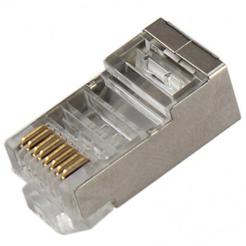 سوکت شبکه D-Net RJ45 Cat6 SFTP بسته 100 عددی