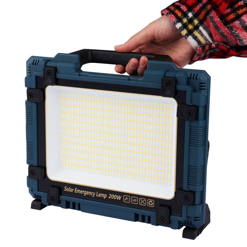 پروژکتور سیار شارژی و پاور بانک خورشیدی W8109-1