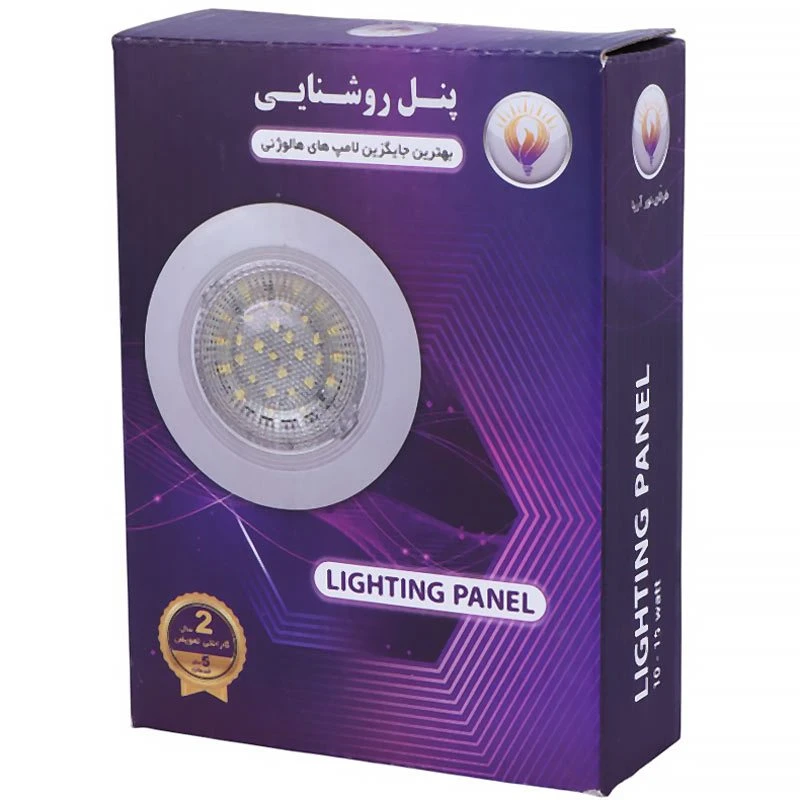 پنل بک لایت توکار گرد 15 وات طرلان نور آریا