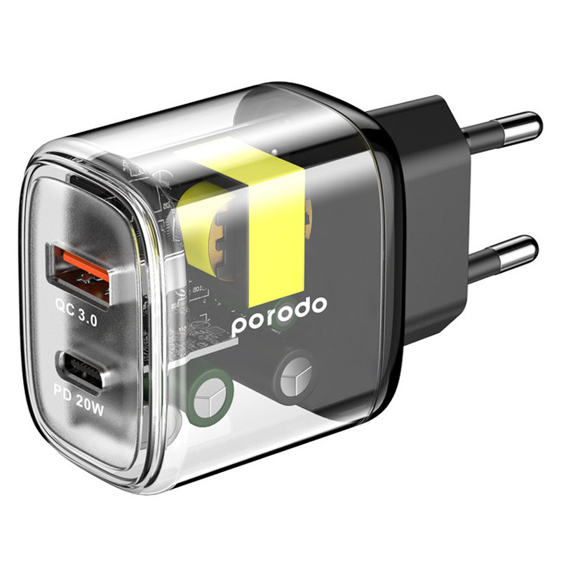 شارژر دیواری 20 وات پرودو PD-T20WACEU QC3.0 PD 3A