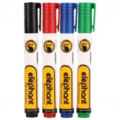ماژیک وایت برد بلک الفنت نوک گرد رنگی Black Elephant بسته 12 عددی