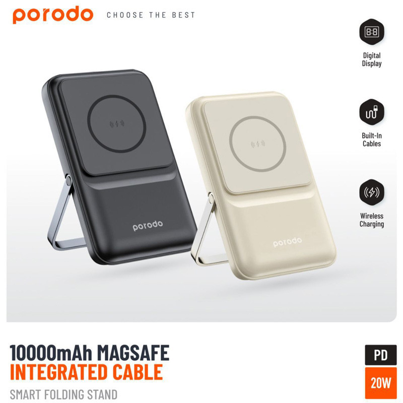 پاور بانک بی سیم فست شارژ 10000 پرودو Porodo PD-PBFCH039 PD 22.5W