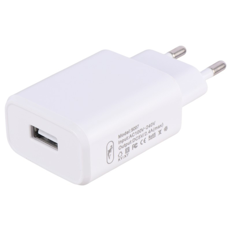 شارژر دیواری 12 وات اسکای دلفین SC07V 2.4A + کابل میکرو یو اس بی