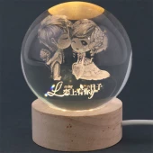 گوی چراغ دار زیر چوبی طرح فانتزی 6cm