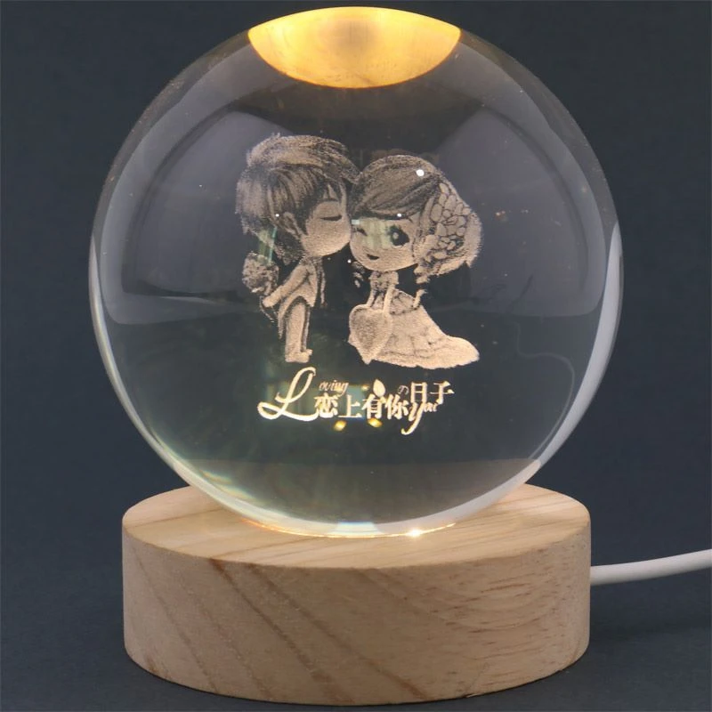 گوی چراغ دار زیر چوبی کد 2 8cm