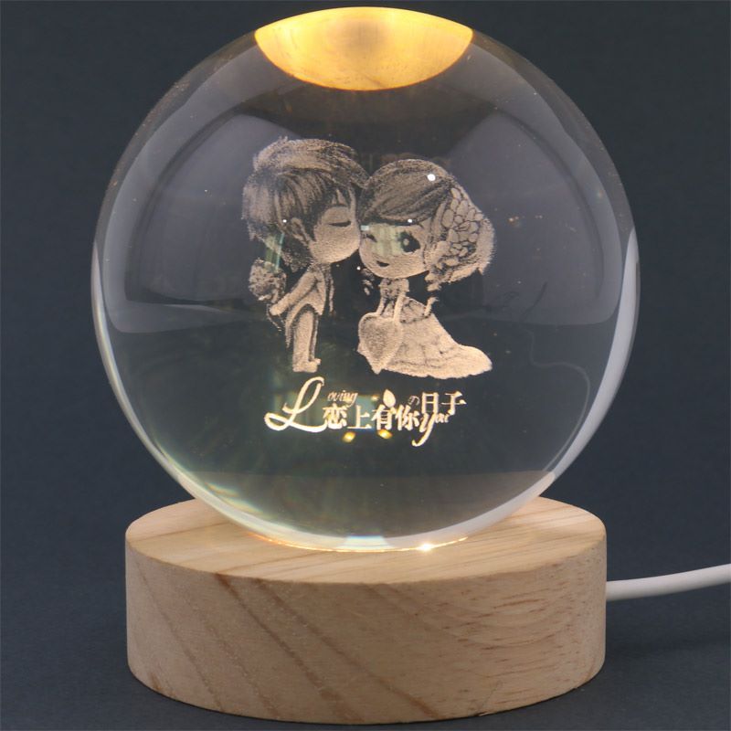 گوی چراغ دار زیر چوبی کد 2 8cm