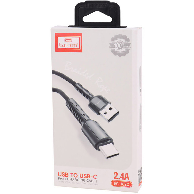 کابل تایپ سی فست شارژ Earldom EC-182C 2.4A 1m