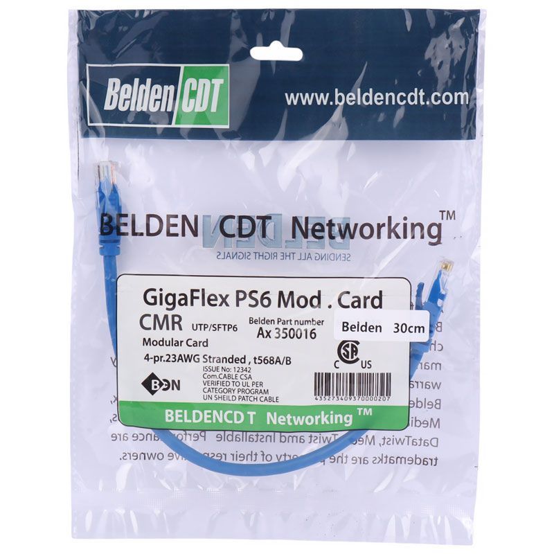 کابل شبکه Belden Cat6 0.3m
