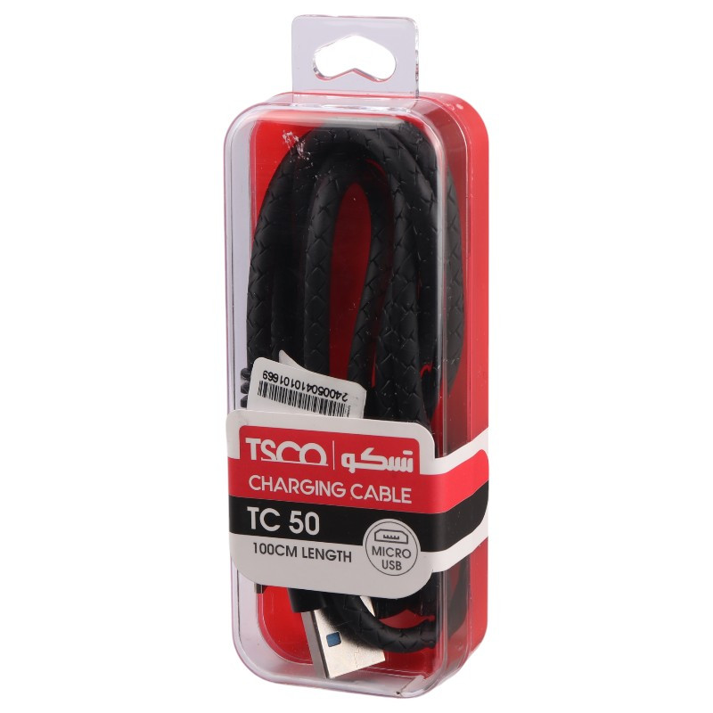کابل میکرو یو اس بی TSCO TC 50 2.1A 1m