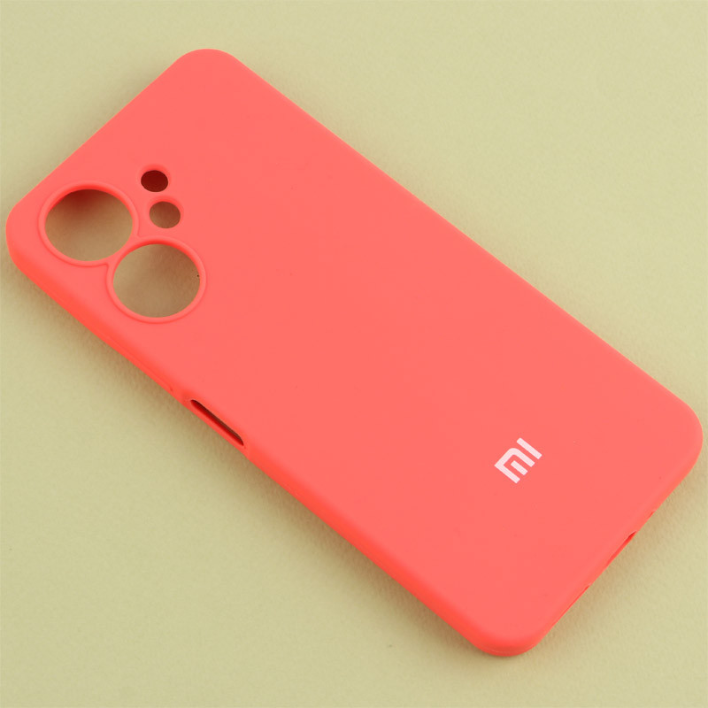 قاب سیلیکونی اصلی زیربسته شیائومی Redmi 13C / Poco C65 محافظ لنزدار