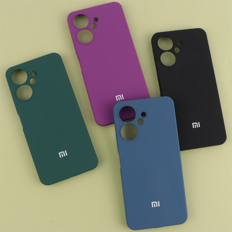 قاب سیلیکونی اصلی زیربسته شیائومی Redmi 13C / Poco C65 محافظ لنزدار