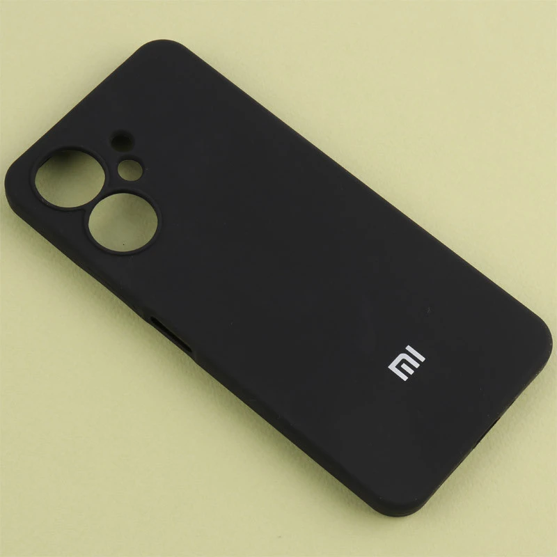 قاب سیلیکونی اصلی زیربسته شیائومی Redmi 13C / Poco C65 محافظ لنزدار