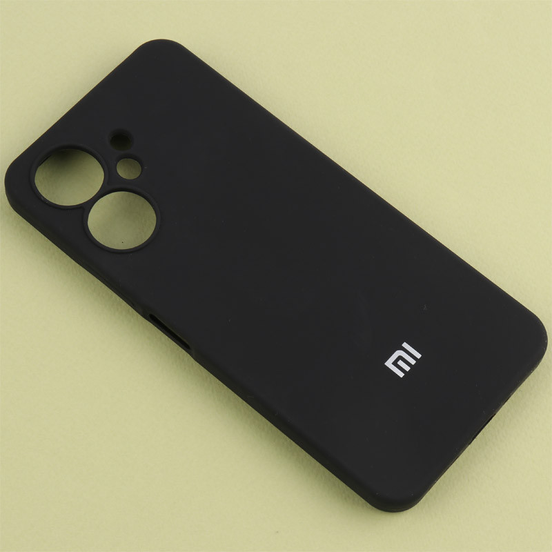 قاب سیلیکونی اصلی زیربسته شیائومی Redmi 13C / Poco C65 محافظ لنزدار