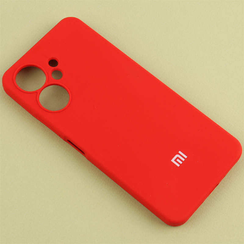 قاب سیلیکونی اصلی زیربسته شیائومی Redmi 13C / Poco C65 محافظ لنزدار