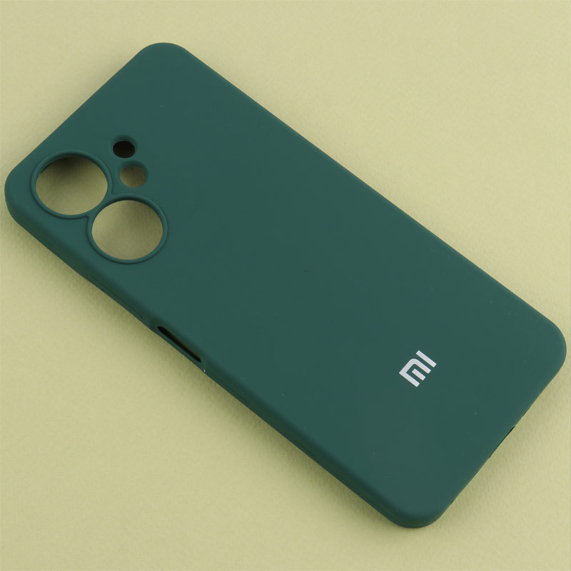 قاب سیلیکونی اصلی زیربسته شیائومی Redmi 13C / Poco C65 محافظ لنزدار