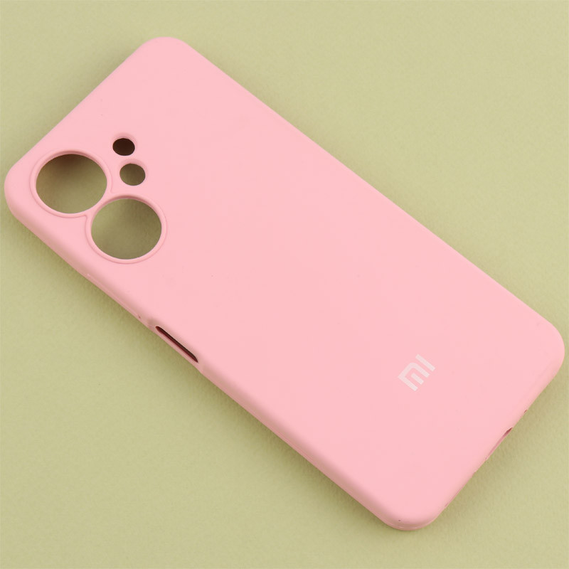 قاب سیلیکونی اصلی زیربسته شیائومی Redmi 13C / Poco C65 محافظ لنزدار