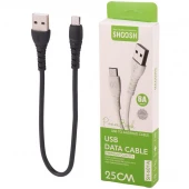 کابل کوتاه میکرو یو اس بی فست شارژ Shoosh SH-601A 6A 25cm