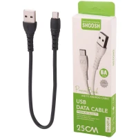 کابل کوتاه میکرو یو اس بی فست شارژ Shoosh SH-601A 6A 25cm