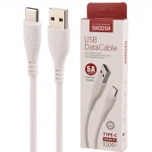 کابل تایپ سی فست شارژ Shoosh SH401C 5A 1.1m