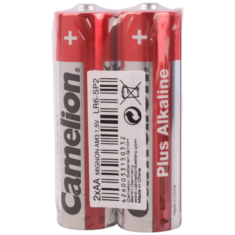 باتری دوتایی قلمی Camelion Plus Alkaline LR6 AM3 1.5V AA شرینک