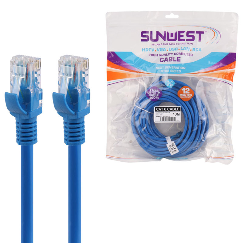 کابل شبکه Sunwest Cat6 10m