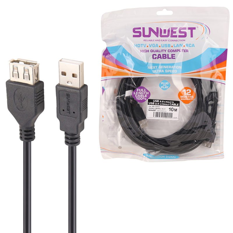 کابل افزایش طول Sunwest USB 10m