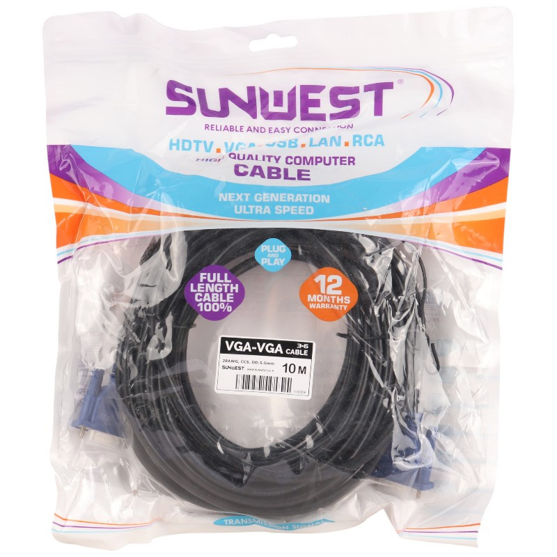 کابل VGA 3+6 سان وست Sunwest طول 10 متر
