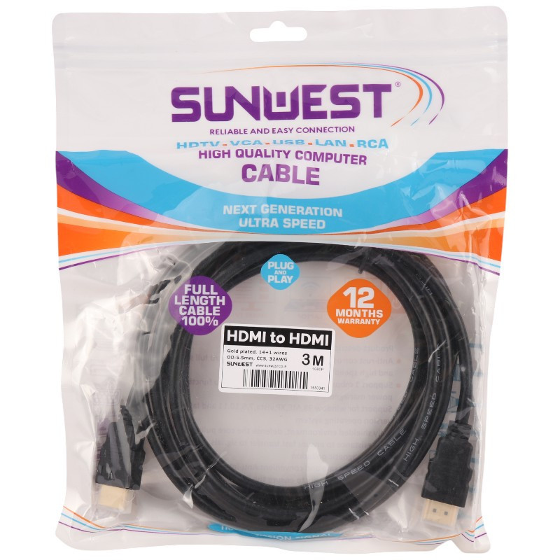 کابل HDMI سان وست Sunwest طول 3 متر