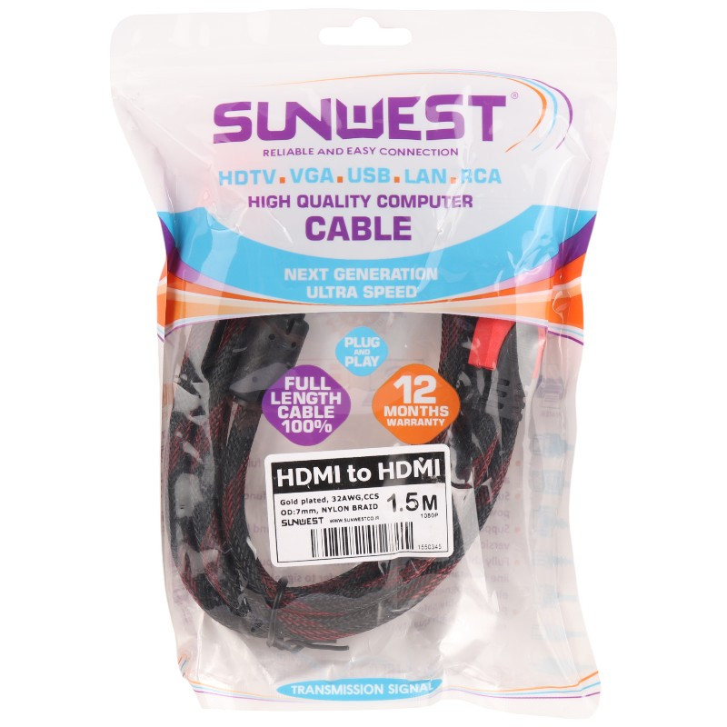 کابل HDMI پوست ماری سان وست Sunwest طول 1.5 متر