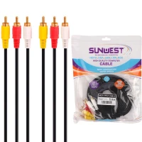 کابل 3 به 3 Sunwest AV RCA 5m