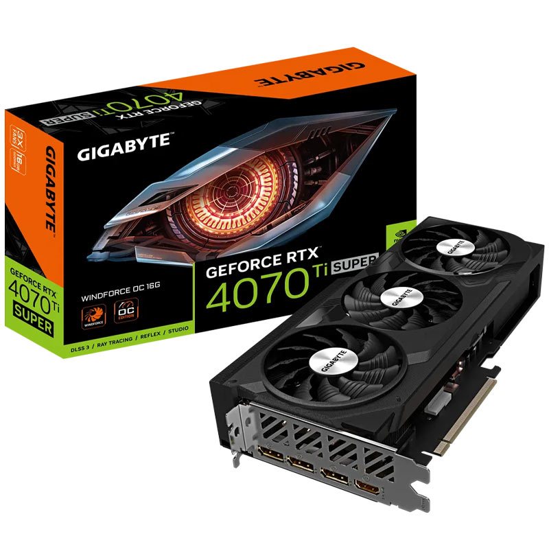 کارت گرافیک Gigabyte GeForce RTX 4070 Ti SUPER WINDFORCE OC 16GB GDDR6X 256Bit