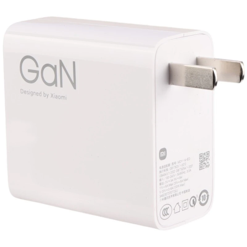شارژر دیواری 120 وات شیائومی Xiaomi MDY-14-ED GaN 6A QC3.0 PD + کابل تایپ سی شرینک