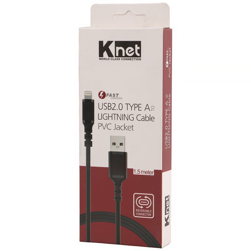 کابل آیفونی فست شارژ K-net K-CUL02015 1.5m