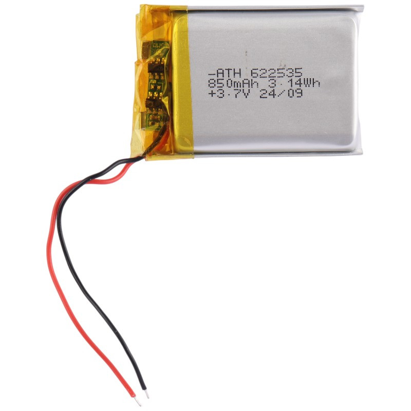 باتری لیتیوم 850mAh 25*35*6.2mm 622535