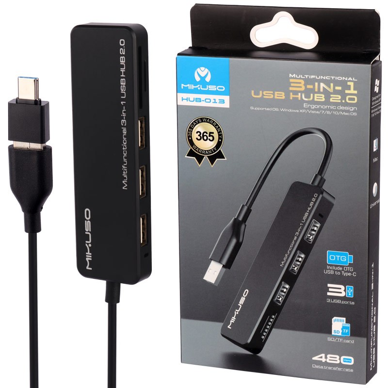 هاب 5 پورت Type-C /USB میکوسو HUB-013