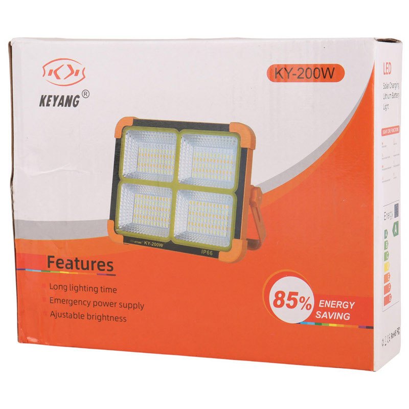 پروژکتور سیار شارژی و پاور بانک خورشیدی Keyang KY-200W