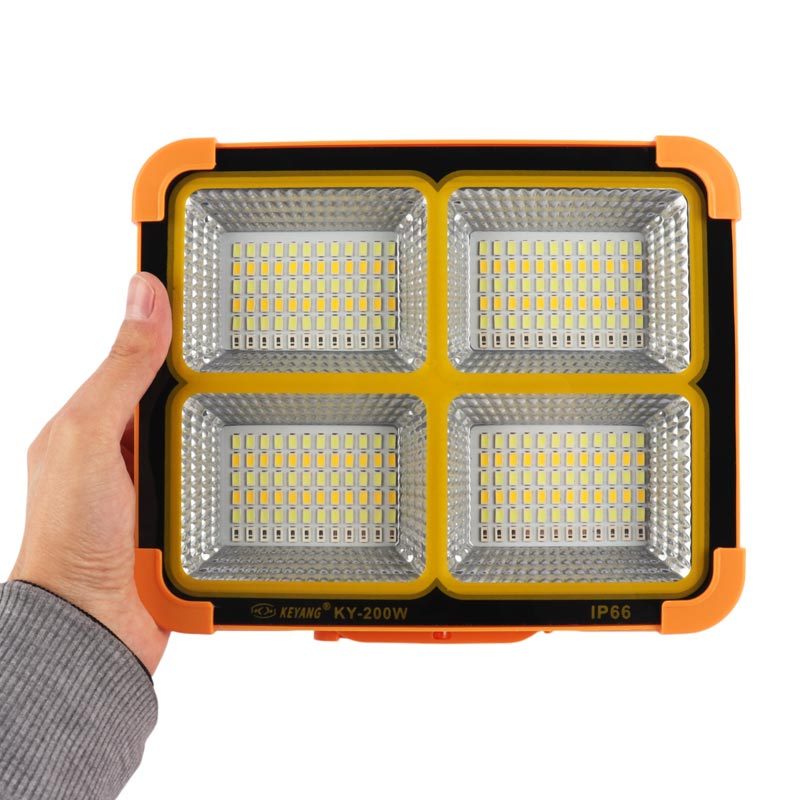 پروژکتور سیار شارژی و پاور بانک خورشیدی Keyang KY-200W