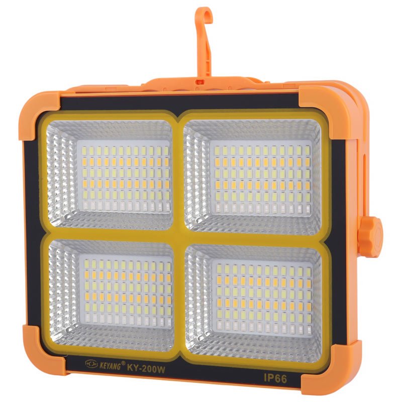 پروژکتور سیار شارژی و پاور بانک خورشیدی Keyang KY-200W