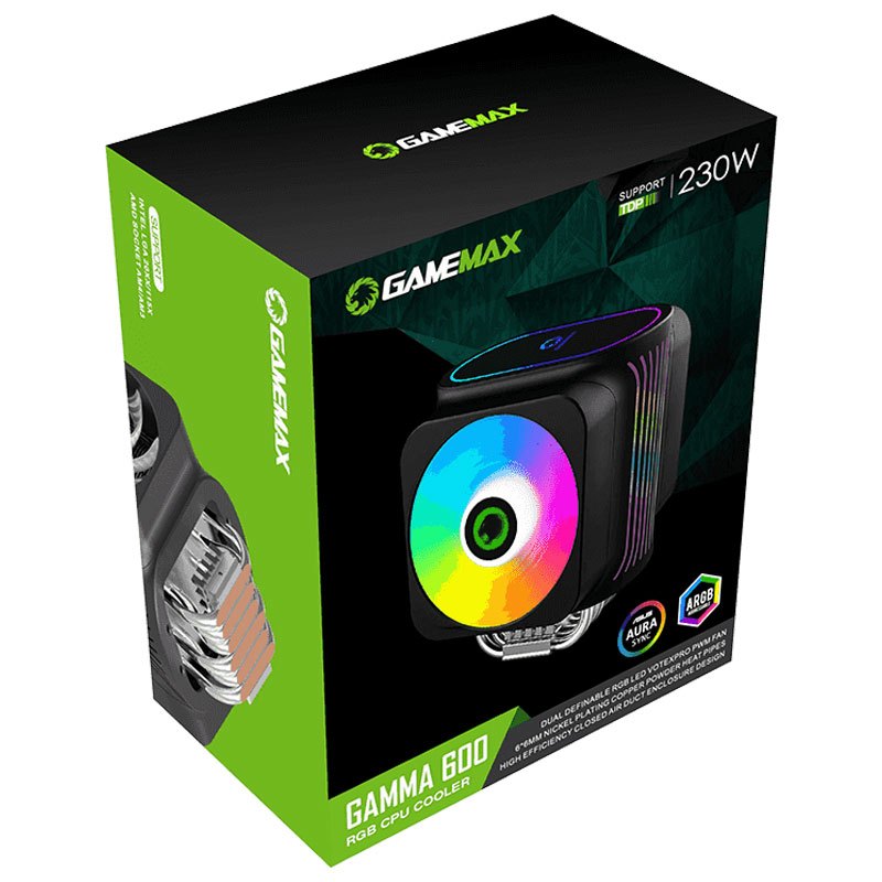 فن خنک کننده CPU گیم مکس GameMax Gamma 600 ARGB