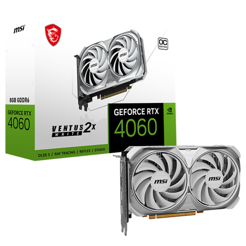 کارت گرافیک MSI Ventus 2X White GeForce RTX 4060 OC 8GB GDDR6 128Bit