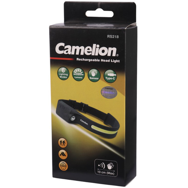 چراغ قوه پیشانی هدلایت شارژی Camelion RS218