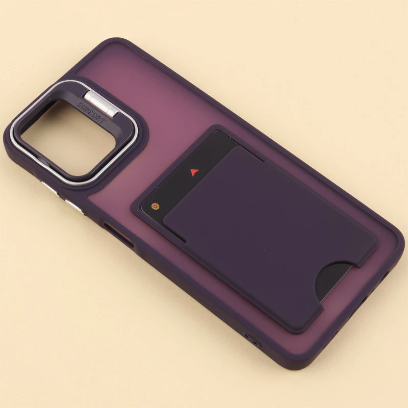 قاب جاکارتی دار Support سامسونگ Galaxy A06 پشت مات استندشو