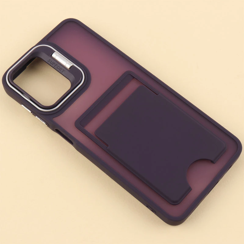 قاب جاکارتی دار Support سامسونگ Galaxy A12 / M12 پشت مات استندشو