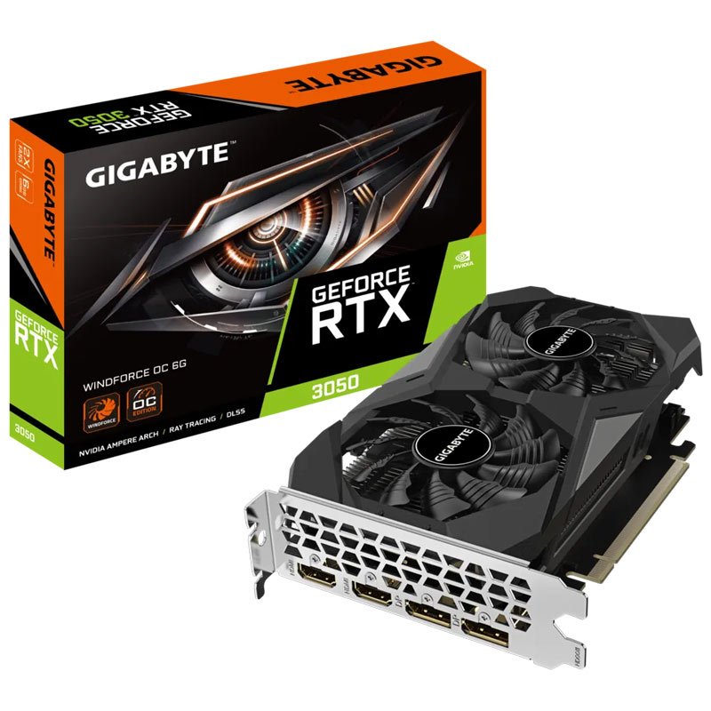 کارت گرافیک Gigabyte GeForce RTX 3050 WINDFORCE OC 6GB GDDR6 96Bit