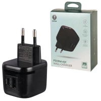شارژر دیواری 20 وات گرین لاین GNPDQ2EUWCBK QC3.0 PD 3A