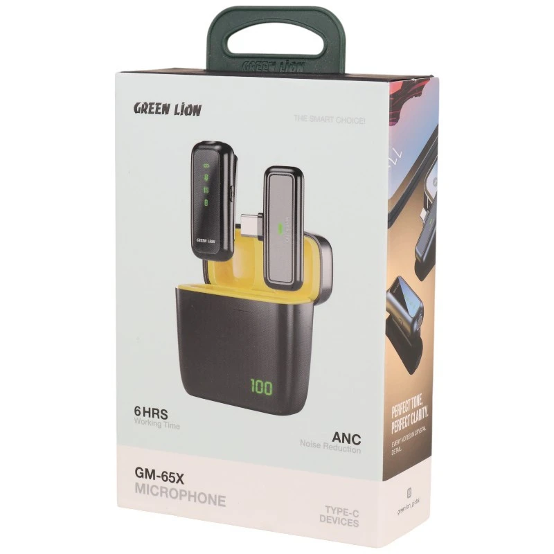 میکروفون یقه ای بی سیم Green Lion GM-65X Type-C