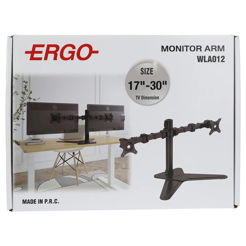 پایه رومیزی متحرک مانیتور دوتایی 17 تا 30 اینچ Ergo WLA012