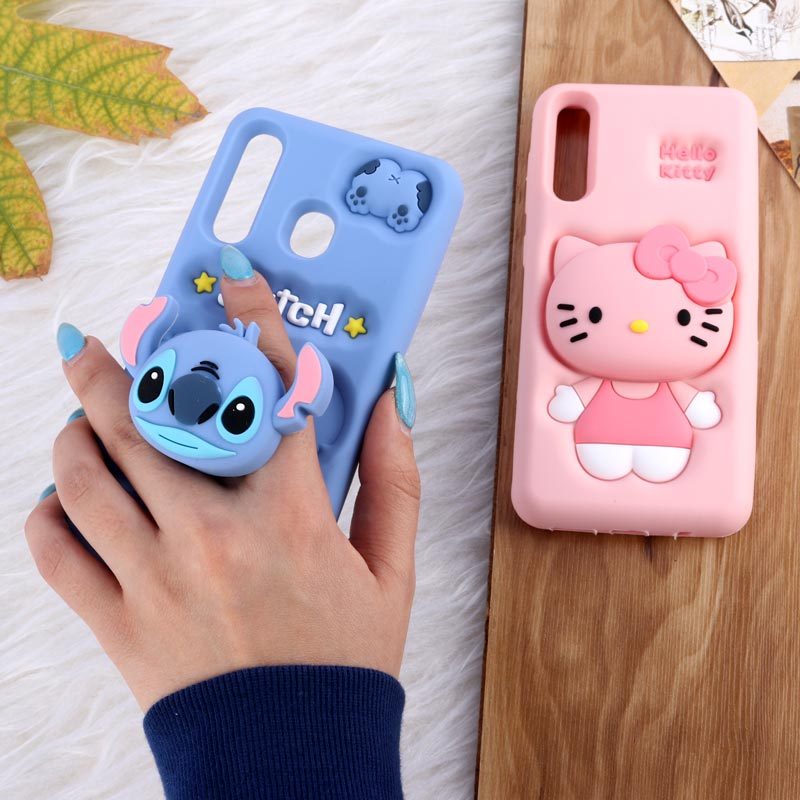 قاب سیلیکونی پاپ سوکت دار سامسونگ Galaxy A30s / A50 / A50s فانتزی برجسته