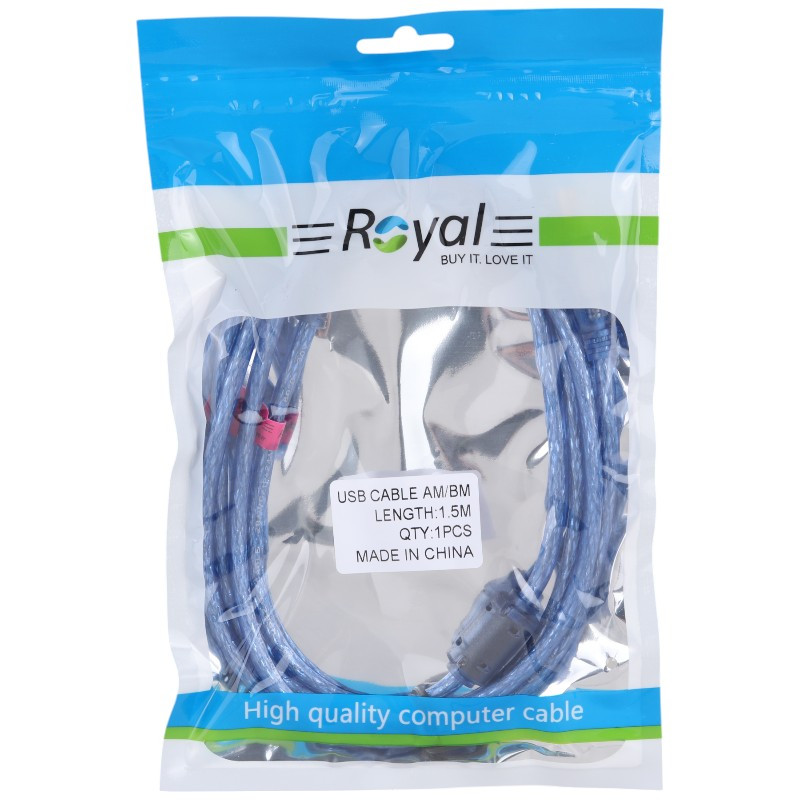 کابل پرینتر Royal 1.5m شیلددار