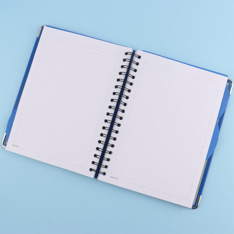 دفتر سیمی 160 برگ طرح چرم پاپکو PAPCO 02-NB-653 PB